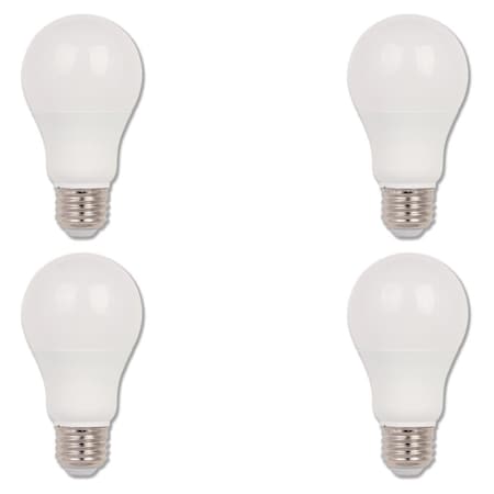 Westinghouse Bulb LED 9.5W 120V A19 Omni 3000K Bright White E26 Med Base, 4PK 4516000